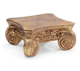 RESIN GOLD SCROLL RISER DISPLAYS