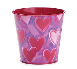 4&quot; PAINTERLY HEARTS POT COVER