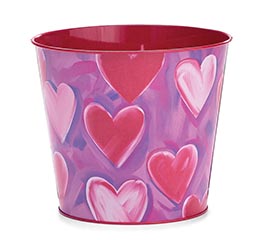 6&quot; PAINTERLY HEARTS POT COVER