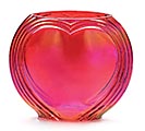 Related Product Image for IRIDESCENT RED HEART FISH BOWL VASE 
