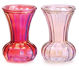 ASSORTED IRIDESCENT VALENTINE BUD VASE