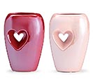 Related Product Image for OVAL SHAPE RECESSED HEART CERAMIC VASE 