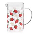 Related Product Image for GLASS PITCHER WITH STRAWBERRY DESIGN 