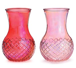 ASSORTED IRIDESCENT VALENTINE VASE