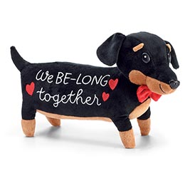 PLUSH VALENTINE DACHSHUND WE BE-LONG