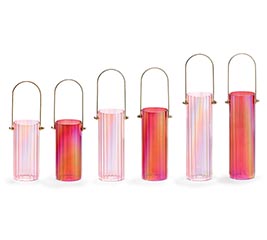 IRIDESCENT VAL VASE WITH HANDLES