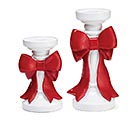 Related Product Image for RED BOW RESIN CANDLEHOLDER 2 SIZES 