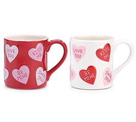WRAPPED RAISED MESSAGE HEART MUG