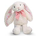 Related Product Image for PLUSH CREAM BUNNY WITH MAUVE BOW 