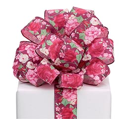 #9 BURGUNDY COTTAGE AMOUR RIBBON