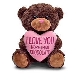 PLUSH I LOVE YOU MORE THAN CHOCOLATE