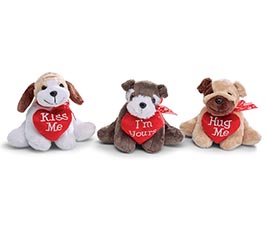 VASE HUGGER PUPPY WITH HEART ASSORTED