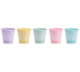 4&quot; EMBOSSED BUTTERFLY POT COVERS