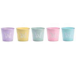 6&quot; EMBOSSED BUTTERFLY POT COVER