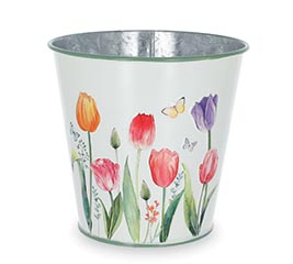 4&quot; EMBOSSED TULIP POT COVER