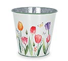 Related Product Image for 4&quot; EMBOSSED TULIP POT COVER 