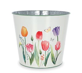 6&quot; EMBOSSED TULIP POT COVER