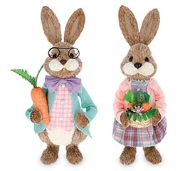 DECOR EASTER BUNNY COUPLE ASSORTED