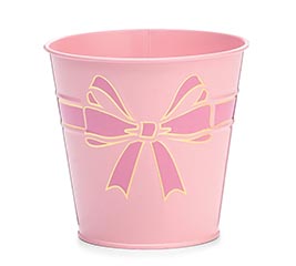 4&quot; PINK BOW POT COVER