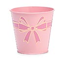 Related Product Image for 4&quot; PINK BOW POT COVER 