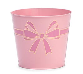 6&quot; PINK BOW POT COVER