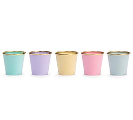 4&quot; SPRING POT COVERS WITH GOLD RIM