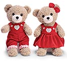 Related Product Image for PLUSH VALENTINE DRESSED BEARS IN RED AST 