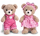 Related Product Image for PLUSH VALENTINE BEARS DRESSED IN PINK 