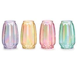 IRIDESCENT SPRING GLASS VASE