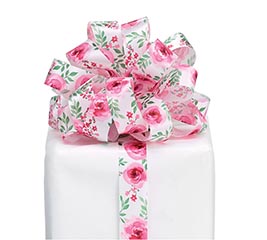 PINK FLORAL ROSE #5 RIBBON