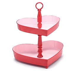 TIN TIERED HEART TRAY