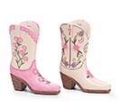 Related Product Image for RESIN COQUETTE COWGIRL ASTD BOOT VASE 