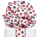 Related Product Image for #40 RIBBON RED AND BLACK PAW PRINTS 