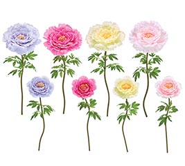 SILK EXTRA LARGE AND LARGE PEONIES