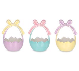 CERAMIC EASTER BASKET CANDY DISH