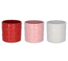ROWS OF HEARTS WRAPPING PLANTER