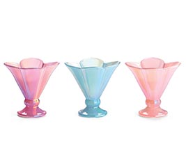 PEARLIZED SPRING SHERBET STYLE DISH/VASE