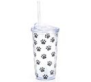 Related Product Image for TRAVEL CUP WITH BLACK PAW PRINTS 