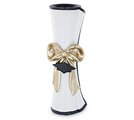 DIPLOMA SHAPE RESIN VASE