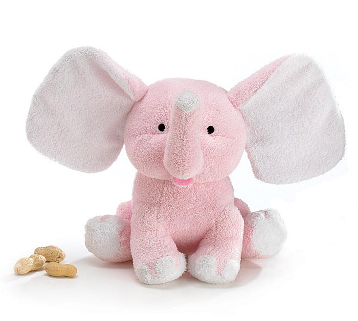 stuffed pink elephant
