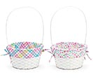 Related Product Image for BAMBOO BASKET WITH FABRIC LINER ASTD 