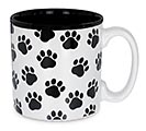 Related Product Image for MUG BLACK DOG PAW PRINTS ON WHITE 