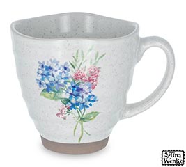 MUG HYDRANGEA BOUQUET WITH WAVY RIM