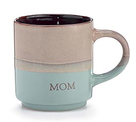 MUG TWO TONE WITH ENGRAVED MOM