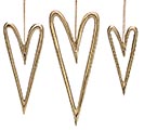Related Product Image for GOLD ALUMINUM VARIED HEART ORNAMENTS 
