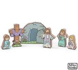 HE HAS RISEN EASTER STORY SHELF SITTER