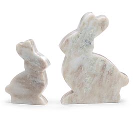 VARIED SET OF MARBLE BUNNIES