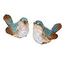 Related Product Image for TEAL/BLUE SMALL PORCELAIN BIRD FIGURINE 