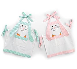 CHILD BUNNY APRONS ASTD