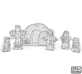 COLOR ME HE HAS RISEN EASTER STORY SET